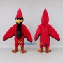 Custom Red and Black Cardinal Character Mascot Costume Adult Full Body Suit for Wildlife Events