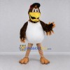 Custom Brown and White Bird Character with a Cap Mascot Costume Adult Full Body Suit for School Events Custom Brown and White Bird Character with a Cap Mascot Costume Adult Full Body Suit for School Events
