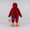 Custom Burgundy and Orange Bird Character Mascot Costume Adult Full Body Suit for School Events