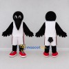 Custom Black and White Crow Character in Sportswear Mascot Costume Adult Full Body Suit for Sports Events Custom Black and White Crow Character in Sportswear Mascot Costume Adult Full Body Suit for Sports Events