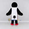 Custom Black and White Crow Character in Sportswear Mascot Costume Adult Full Body Suit for Sports Events Custom Black and White Crow Character in Sportswear Mascot Costume Adult Full Body Suit for Sports Events