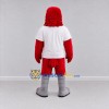 Custom Red and White Eagle Character in a T-Shirt Mascot Costume Adult Full Body Suit for Sports Events Custom Red and White Eagle Character in a T-Shirt Mascot Costume Adult Full Body Suit for Sports Events