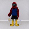 Custom Burgundy and Blue Eagle Character in Sportswear Mascot Costume Adult Full Body Suit for Sports Events Custom Burgundy and Blue Eagle Character in Sportswear Mascot Costume Adult Full Body Suit for Sports Events