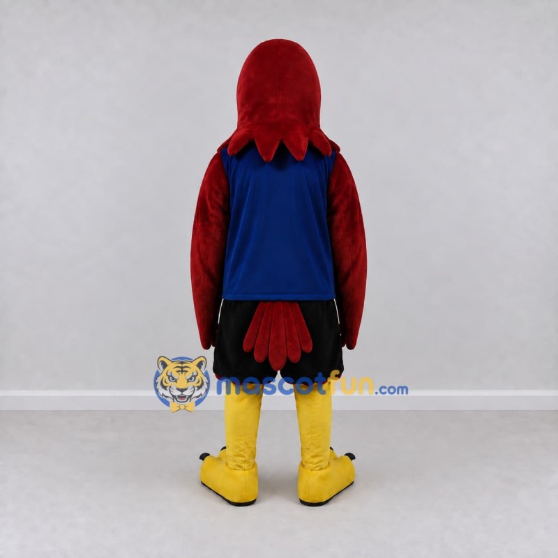 Custom Burgundy and Blue Eagle Character in Sportswear Mascot Costume Adult Full Body Suit for Sports Events Custom Burgundy and Blue Eagle Character in Sportswear Mascot Costume Adult Full Body Suit for Sports Events