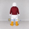 Custom White and Burgundy Eagle Character in a Sweatshirt Mascot Costume Adult Full Body Suit for Sports Events Custom White and Burgundy Eagle Character in a Sweatshirt Mascot Costume Adult Full Body Suit for Sports Events