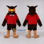 Custom Brown and Red Owl Character in a T-Shirt Mascot Costume Adult Full Body Suit for School Events