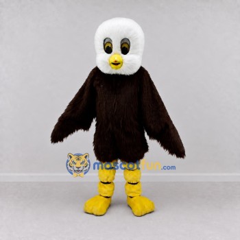 Custom Brown and White Eagle Character Mascot Costume Adult Full Body Suit for School Events