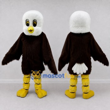 Custom Brown and White Eagle Character Mascot Costume Adult Full Body Suit for School Events