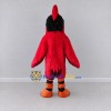 Custom Red and Black Crested Bird Character Mascot Costume Adult Full Body Suit for School Events Custom Red and Black Crested Bird Character Mascot Costume Adult Full Body Suit for School Events