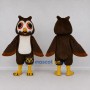Custom Brown and White Owl Character Mascot Costume Adult Full Body Suit for School Events