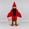 Custom Red and Black Cardinal Character Mascot Costume Adult Full Body Suit for Wildlife Events
