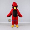 Custom Red and Black Cardinal Character Mascot Costume Adult Full Body Suit for Wildlife Events