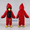 Custom Red and Black Cardinal Character Mascot Costume Adult Full Body Suit for Wildlife Events
