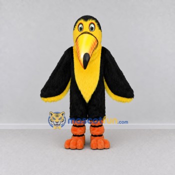 Custom Black and Yellow Toucan Character Mascot Costume Adult Full Body Suit for Wildlife Events Custom Black and Yellow Toucan Character Mascot Costume Adult Full Body Suit for Wildlife Events