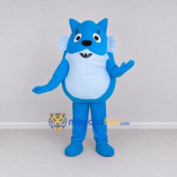 Custom Blue and White Dragon Character Mascot Costume Adult Full Body Suit for Theme Parties Custom Blue and White Dragon Character Mascot Costume Adult Full Body Suit for Theme Parties