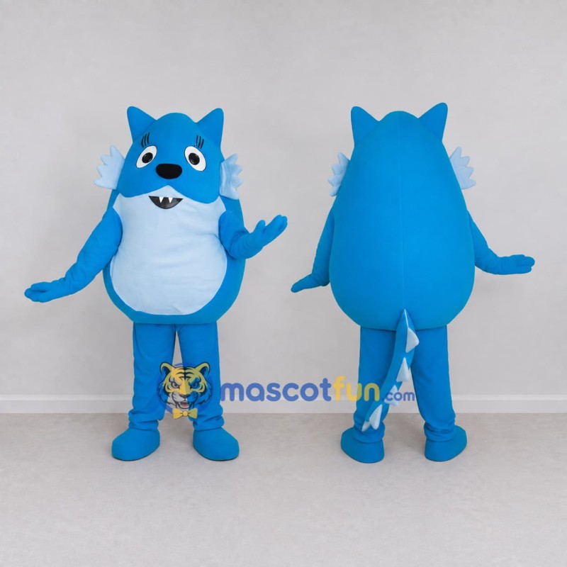 Custom Blue and White Dragon Character Mascot Costume Adult Full Body Suit for Theme Parties Custom Blue and White Dragon Character Mascot Costume Adult Full Body Suit for Theme Parties