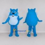 Custom Blue and White Dragon Character Mascot Costume Adult Full Body Suit for Theme Parties