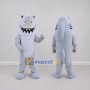 Custom Gray and White Shark Character Mascot Costume Adult Full Body Suit for Ocean Events