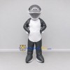 Custom Gray and White Shark Character Mascot Costume Adult Full Body Suit for Ocean Events Custom Gray and White Shark Character Mascot Costume Adult Full Body Suit for Ocean Events