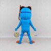 Custom Blue and White Shark Character with a Snorkel Mask Mascot Costume Adult Full Body Suit for Summer Events