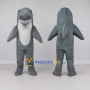 Custom Gray and White Shark Character Mascot Costume Adult Full Body Suit for Ocean Events