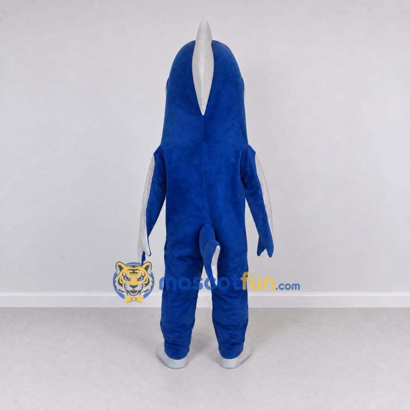 Custom Blue and White Shark Character Mascot Costume Adult Full Body Suit for Ocean Events Custom Blue and White Shark Character Mascot Costume Adult Full Body Suit for Ocean Events