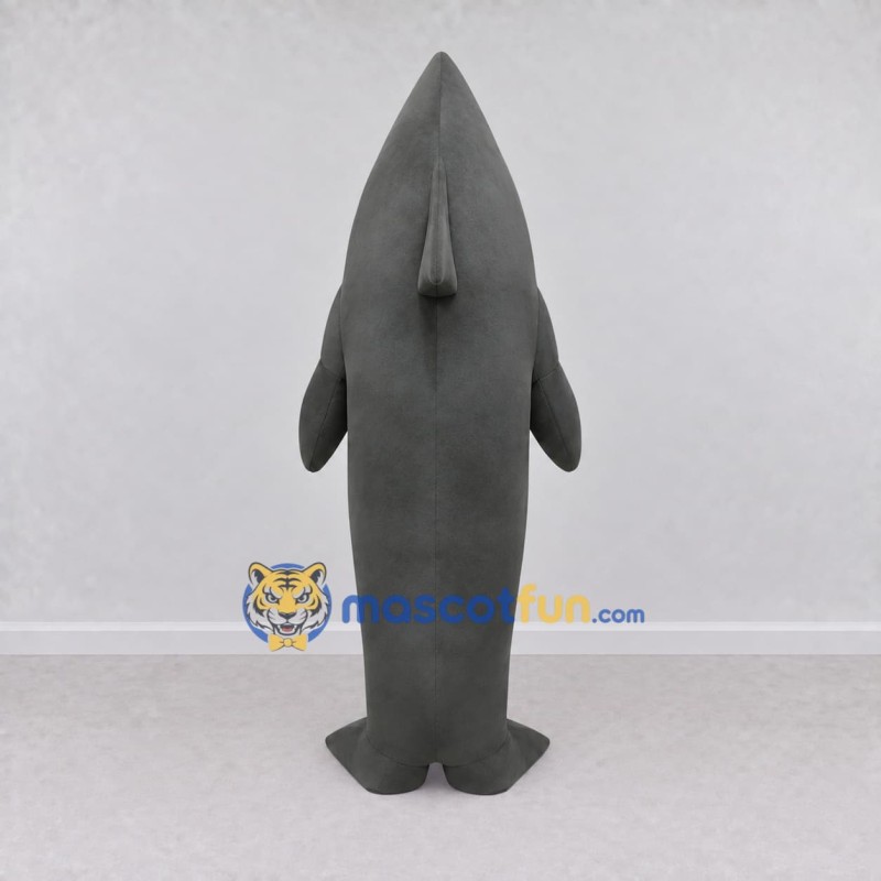 Custom Gray and White Shark Character Mascot Costume Adult Full Body Suit for Ocean Events