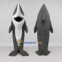 Custom Gray and White Shark Character Mascot Costume Adult Full Body Suit for Ocean Events