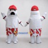 Custom White and Red Fish Character in a Baseball Outfit Mascot Costume Adult Full Body Suit for Sports Events