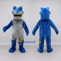 Custom Blue and Gray Shark Character Mascot Costume Adult Full Body Suit for Ocean Events