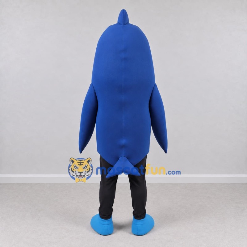 Custom Blue and White Shark Character Mascot Costume Adult Full Body Suit for Ocean Events Custom Blue and White Shark Character Mascot Costume Adult Full Body Suit for Ocean Events