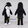 Custom Black and White Orca Character Mascot Costume Adult Full Body Suit for Ocean Events Custom Black and White Orca Character Mascot Costume Adult Full Body Suit for Ocean Events