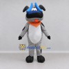 Custom Gray and Black Dog Character with a Bandana Mascot Costume Adult Full Body Suit for School Events Custom Gray and Black Dog Character with a Bandana Mascot Costume Adult Full Body Suit for School Events