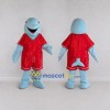 Custom Blue and Red Dolphin Character in Sportswear Mascot Costume Adult Full Body Suit for Sports Events Custom Blue and Red Dolphin Character in Sportswear Mascot Costume Adult Full Body Suit for Sports Events