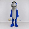 Custom Blue and Gray Shark Character Mascot Costume Adult Full Body Suit for Ocean Events