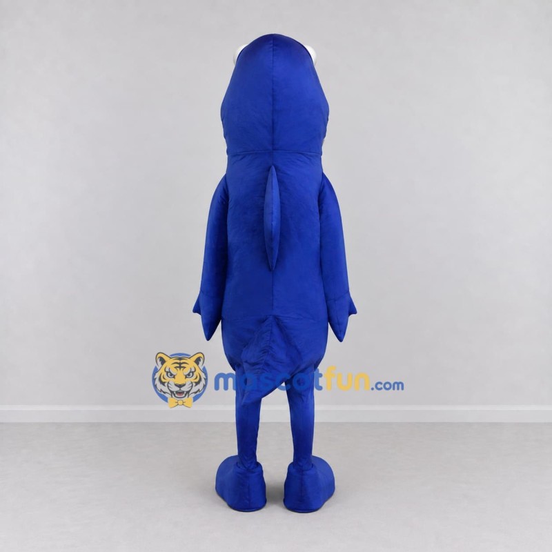 Custom Blue and Gray Shark Character Mascot Costume Adult Full Body Suit for Ocean Events
