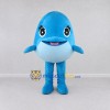 Custom Blue and White Whale Character Mascot Costume Adult Full Body Suit for Ocean Events