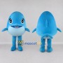 Custom Blue and White Whale Character Mascot Costume Adult Full Body Suit for Ocean Events