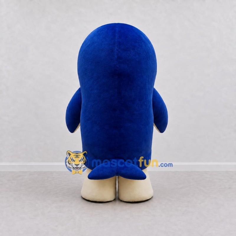 Custom Blue and Cream Orca Character Mascot Costume Adult Full Body Suit for Ocean Events