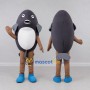 Custom Gray and White Fish Character Mascot Costume Adult Full Body Suit for Ocean Events