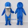 Custom Blue and Gray Dolphin Character Mascot Costume Adult Full Body Suit for Ocean Events