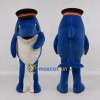 Custom Blue and White Dolphin Character with a Captain Hat Mascot Costume Adult Full Body Suit for Ocean Events
