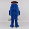 Custom Blue and White Dolphin Character with a Captain Hat Mascot Costume Adult Full Body Suit for Ocean Events