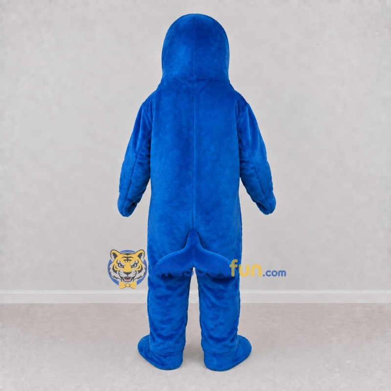 Custom Blue and White Dolphin Character Mascot Costume Adult Full Body Suit for Ocean Events Custom Blue and White Dolphin Character Mascot Costume Adult Full Body Suit for Ocean Events
