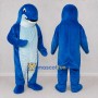 Custom Blue and White Dolphin Character Mascot Costume Adult Full Body Suit for Ocean Events