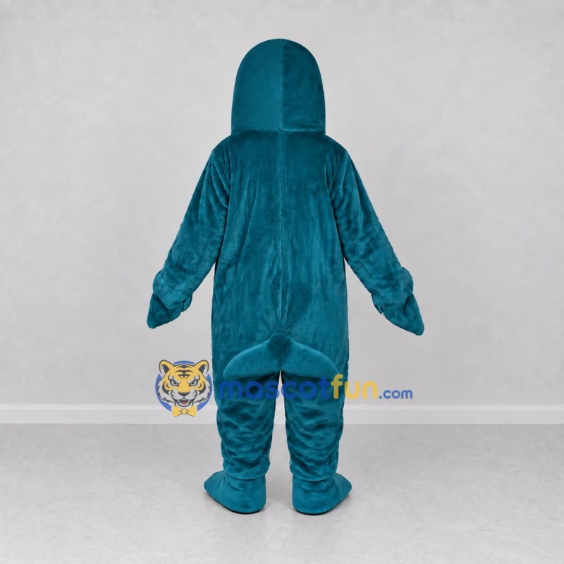 Custom Teal and Cream Dolphin Character Mascot Costume Adult Full Body Suit for Ocean Events Custom Teal and Cream Dolphin Character Mascot Costume Adult Full Body Suit for Ocean Events
