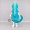 Custom Teal and White Seahorse Character Mascot Costume Adult Full Body Suit for Ocean Events Custom Teal and White Seahorse Character Mascot Costume Adult Full Body Suit for Ocean Events