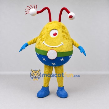 Custom Yellow and Blue Eyestalk Alien Character Mascot Costume Adult Full Body Suit for Theme Parties Custom Yellow and Blue Eyestalk Alien Character Mascot Costume Adult Full Body Suit for Theme Parties