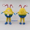 Custom Yellow and Blue Eyestalk Alien Character Mascot Costume Adult Full Body Suit for Theme Parties