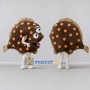 Custom Brown and Orange Spotted Flatfish Character Mascot Costume Adult Full Body Suit for Ocean Events